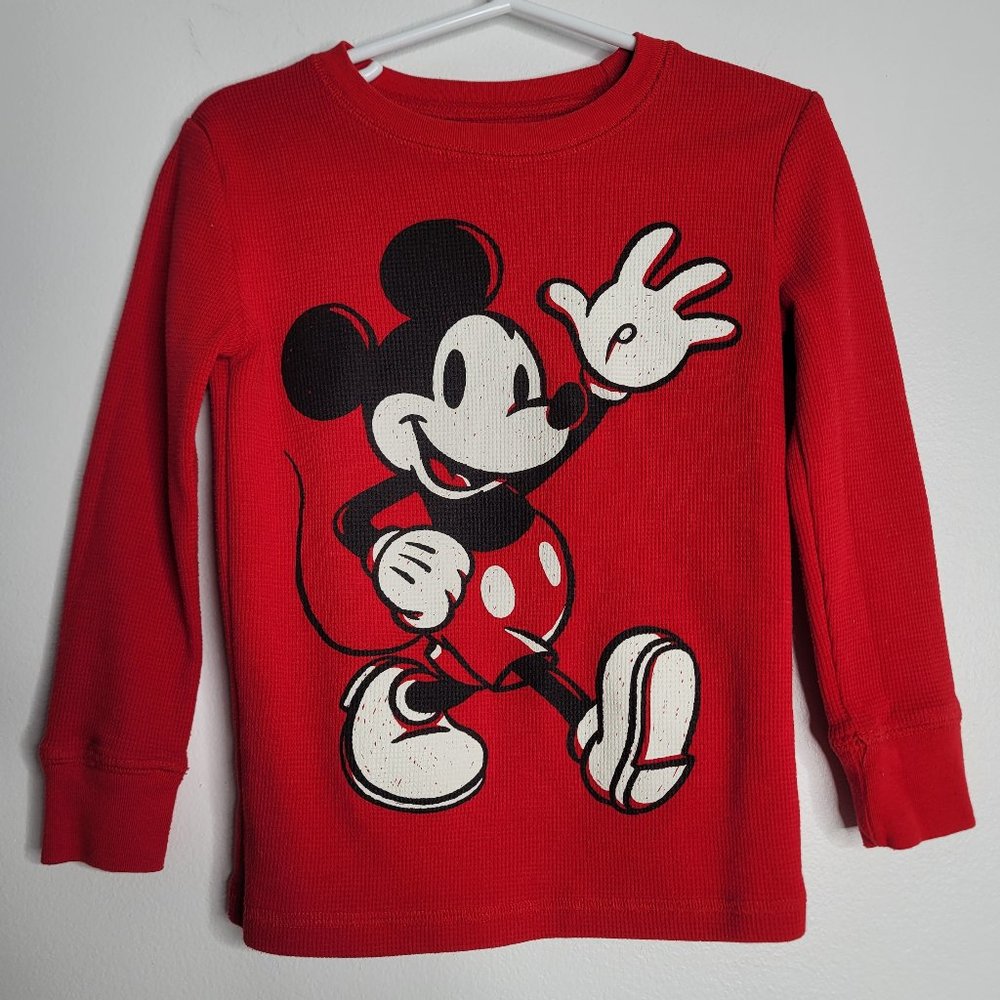 Kids Mickey Mouse Long Sleeve Shirt Size 4T Graphic Child Youth Disney